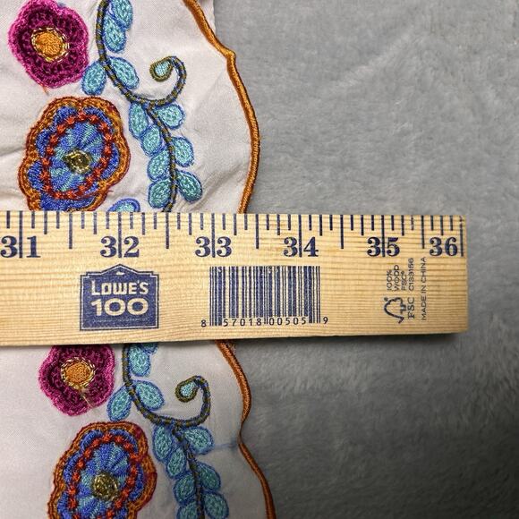 Lula Soul Embroidered Halter Mini Dress Womens Medium Boho Elegant Feminine - Picture 8 of 11